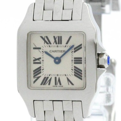 Polished CARTIER Santos Demoiselle Steel Quartz Ladies Watch W25064Z5 BF581990 | eBay US