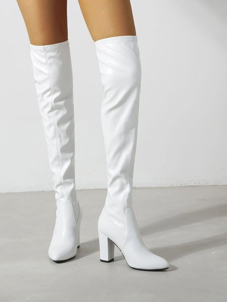 Over The Knee Chunky Boots | SHEIN