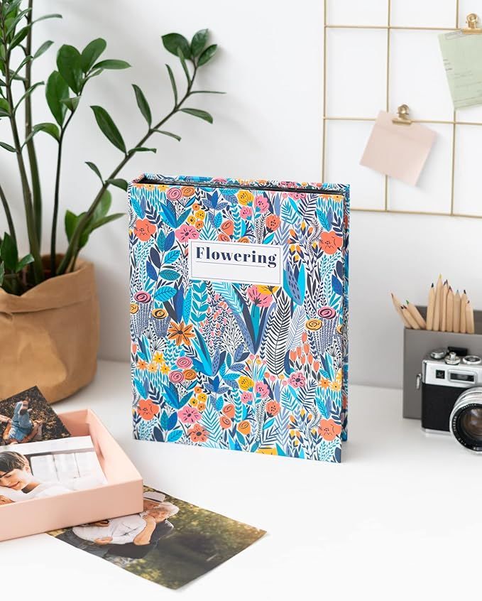 Botanical Wild Flowers Photo Album - 6x4 Photo Album / 10x15 cm - Family Photo Album 200 Pockets ... | Amazon (US)