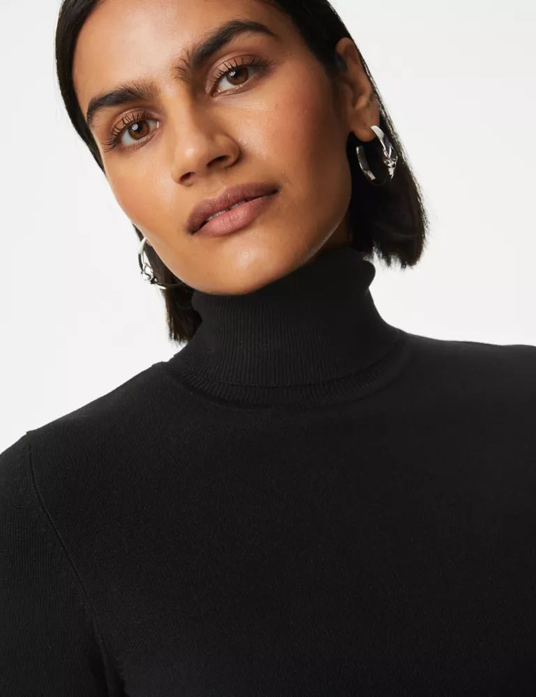 Roll Neck Fitted Jumper | M&S Collection | M&S | Marks & Spencer (UK)