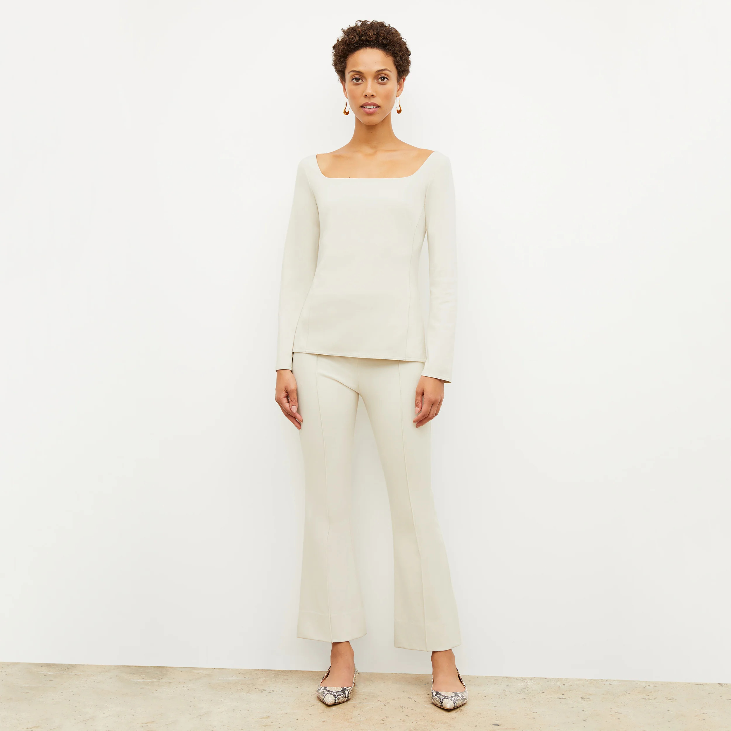 Jace Top - Washable Ponte :: Pearl | MM LaFleur