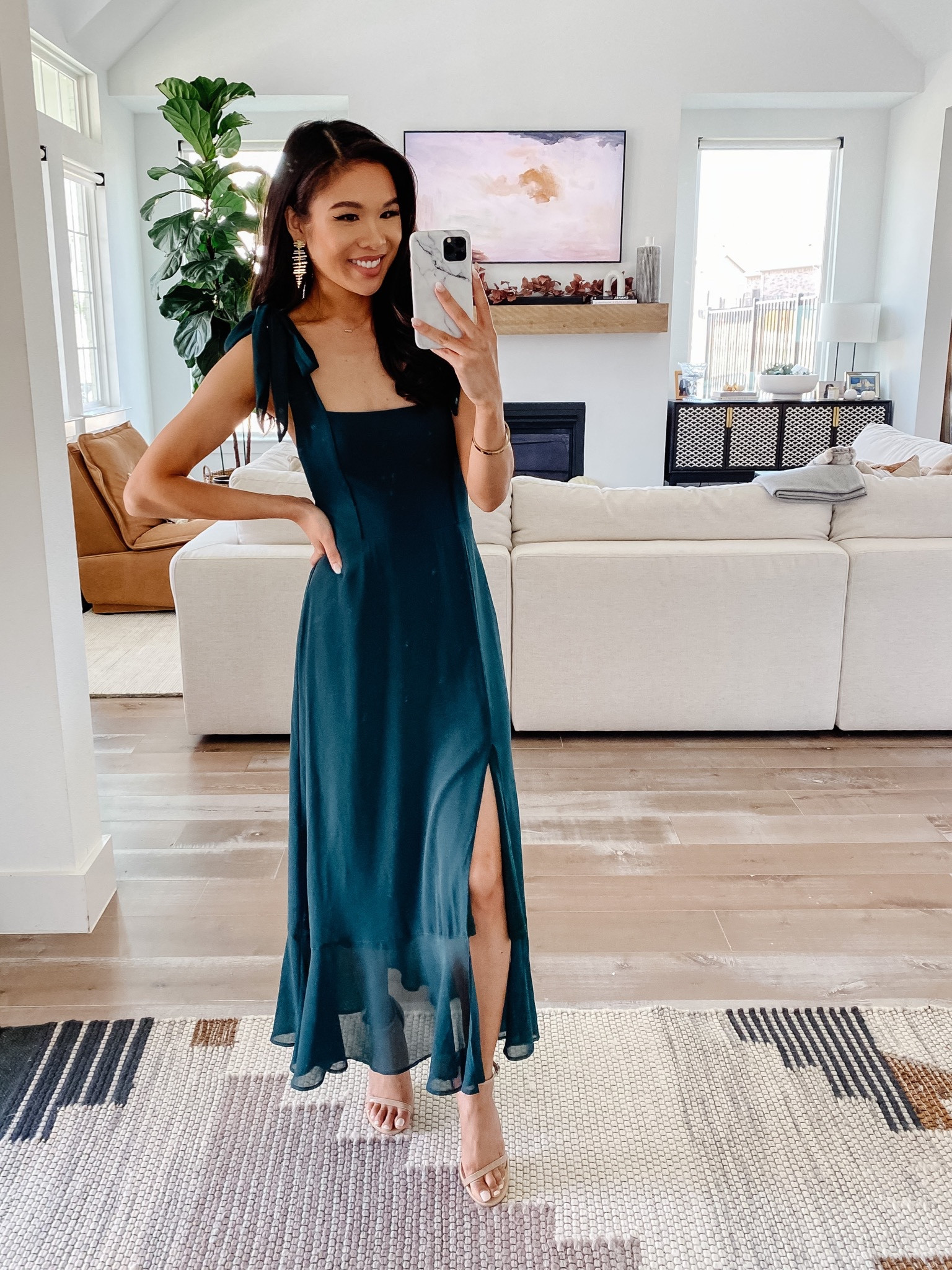 Stunning wedding guest dress that I absolutely love! Also comes in 25+ other colors that would look so pretty for weddings or as an Easter and spring dress! Dress is lined and is so figure flattering. Linking the dress, shoes and more! 

#LTKstyletip #LTKwedding #LTKSeasonal