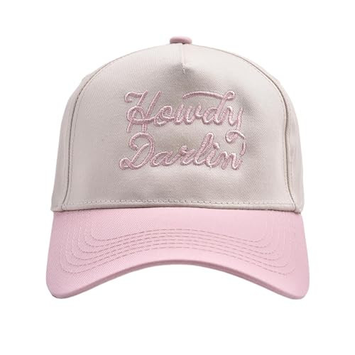 Howdy Darlin' Vintage Hat Two-Tone Funny Trucker Hat Trendy Embroidered Baseball Cap for Women Pink | Amazon (US)