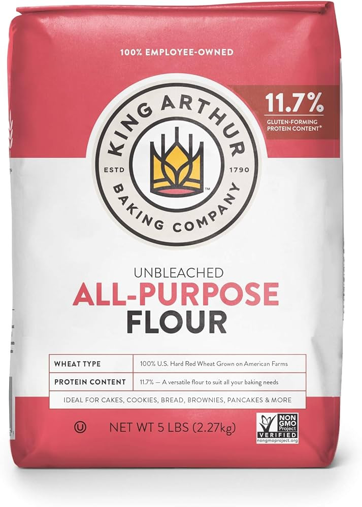 King Arthur Baking Unbleached All-Purpose Flour: Premium 5 lbs Baking Flour, Non-GMO, Kosher Cert... | Amazon (US)