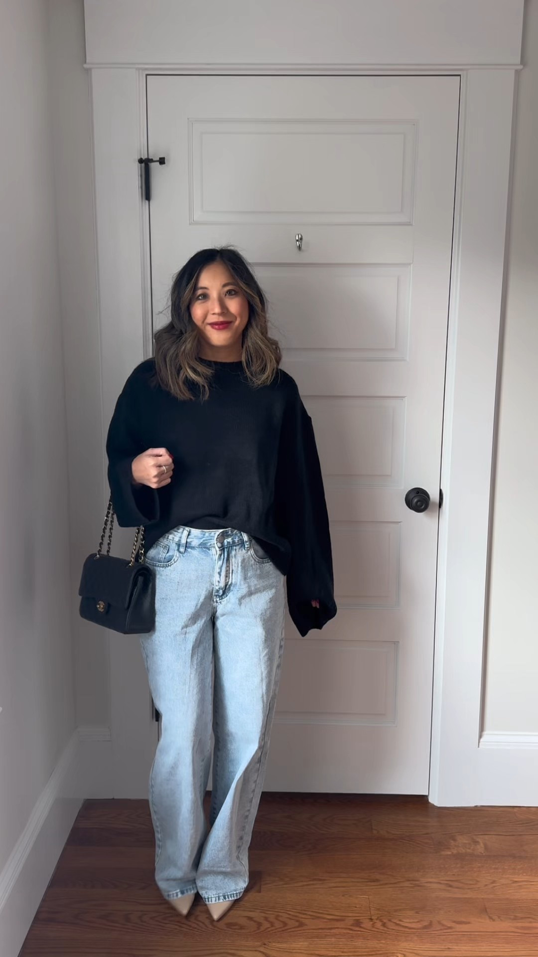 Omgosh obsessed with my new light blue denim jeans 🩵.  They look so good with everything!! Styled them with three different sweaters here. 😍

It’s a soft fabric so they are comfortable. For size reference, I’m wearing a size 25 (true to size according to the size chart).  I’m 5’1” and am wearing 3 inch heels. 

Love them so much!! #lightbluejeans #winteroutfits 

#LTKFindsUnder50 #LTKootd