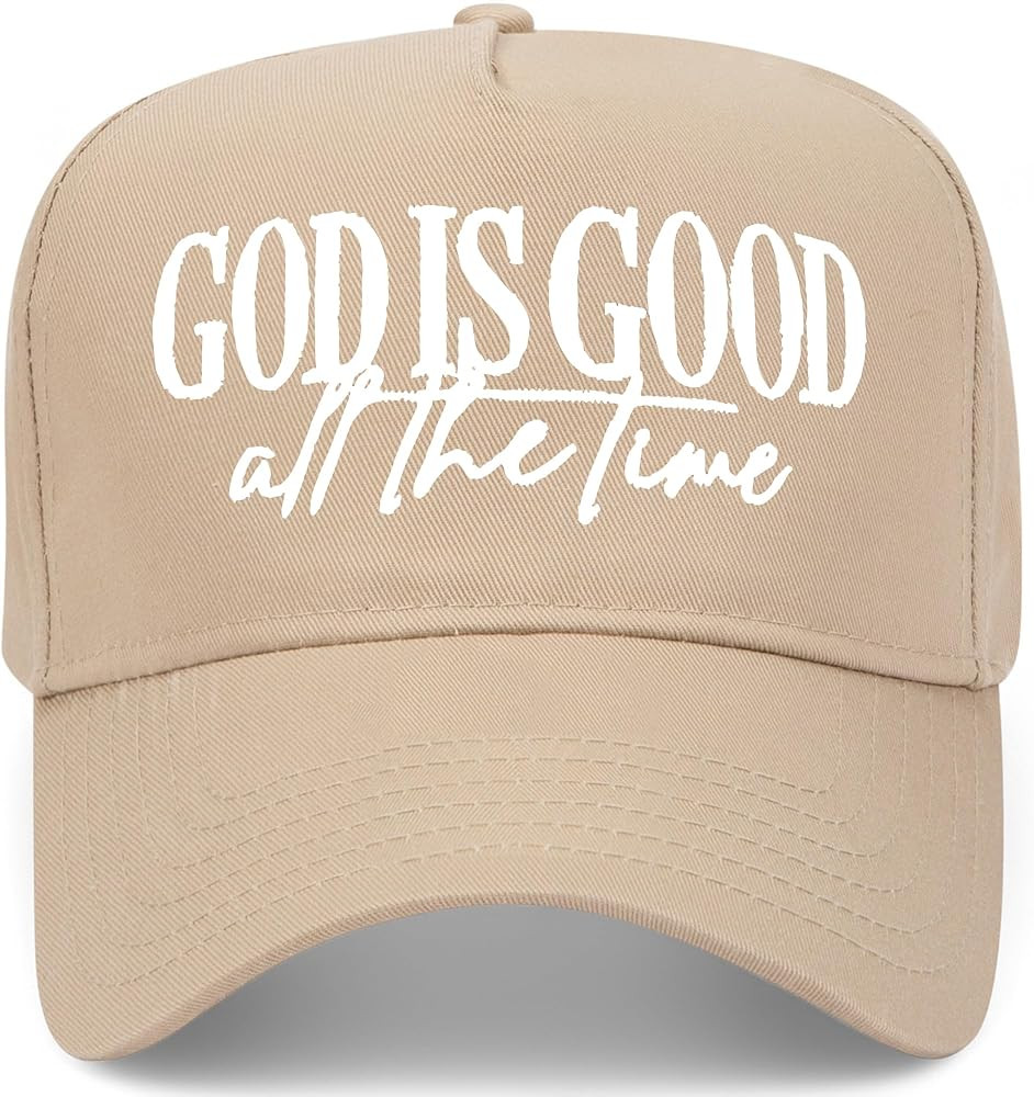 God is Good All The Time Script Vintage Trucker Hat | Premium Snapback Baseball Hat for Men & Wom... | Amazon (US)