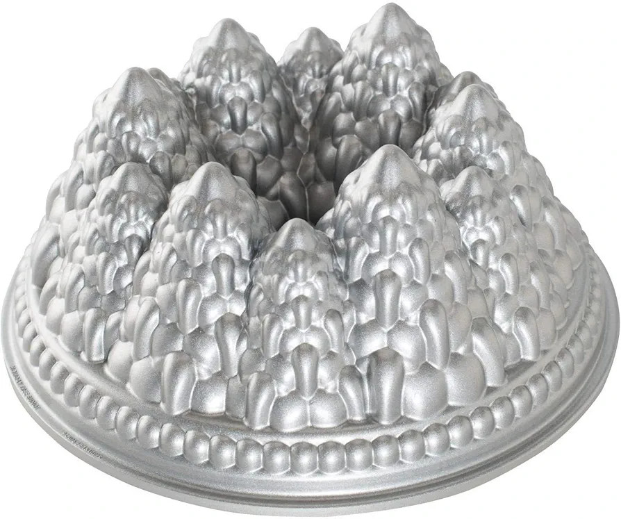 Nordic Ware Pine Forest Bundt, Sparkling Silver, 9 Cup | Amazon (US)