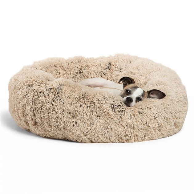 Best Friends by Sheri The Original Calming Shag Fur Donut Cuddler Cat & Dog Bed | Chewy.com