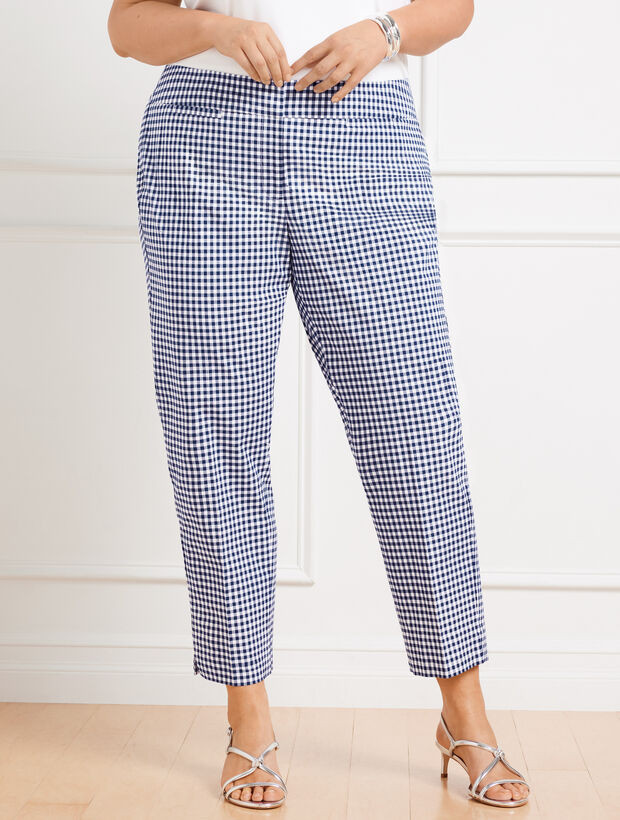 Plus Exclusive Slim Crop Pants - Preppy Gingham | Talbots
