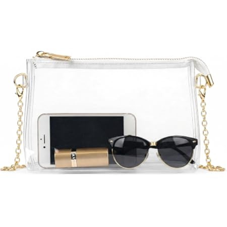 BS-VOG Clear Purse for Stadium Events, Clear Crossbody Bag for Women | Amazon (US)