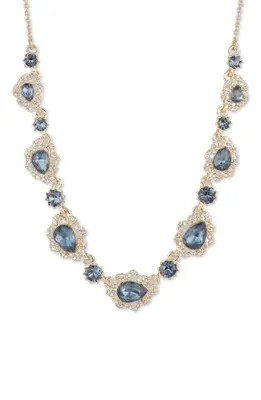 Marchesa Crystal Frontal Collar Necklace in Blue at Nordstrom | Nordstrom