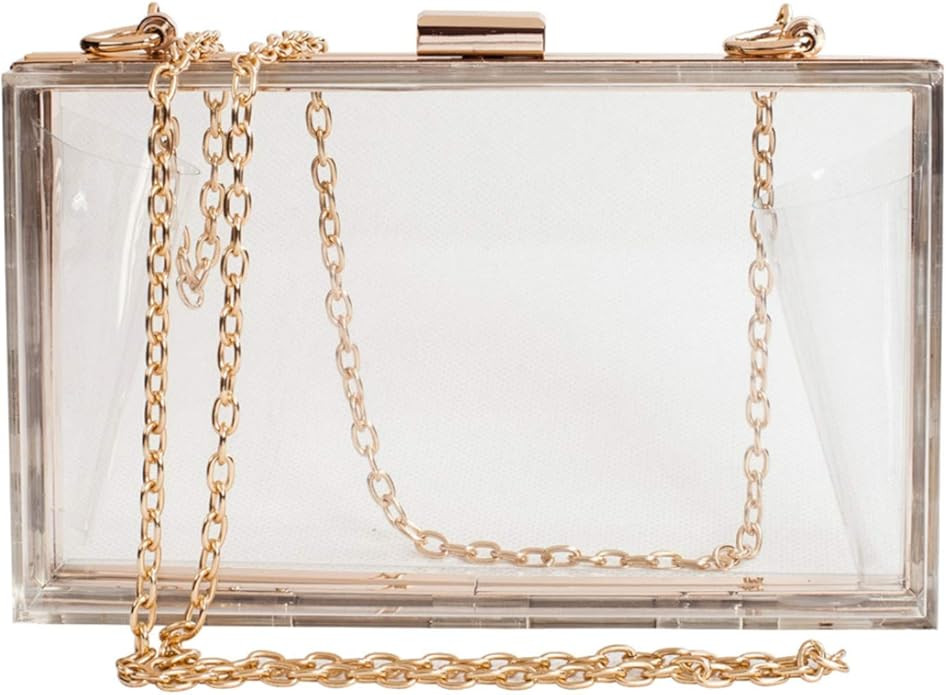 Women Clear Purse Bag Stadium Approved Transparent Acrylic Box Clutch Crossbody Shoulder Handbag ... | Amazon (CA)