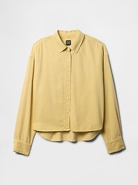 UltraSoft Denim Cropped Big Shirt | Gap (US)