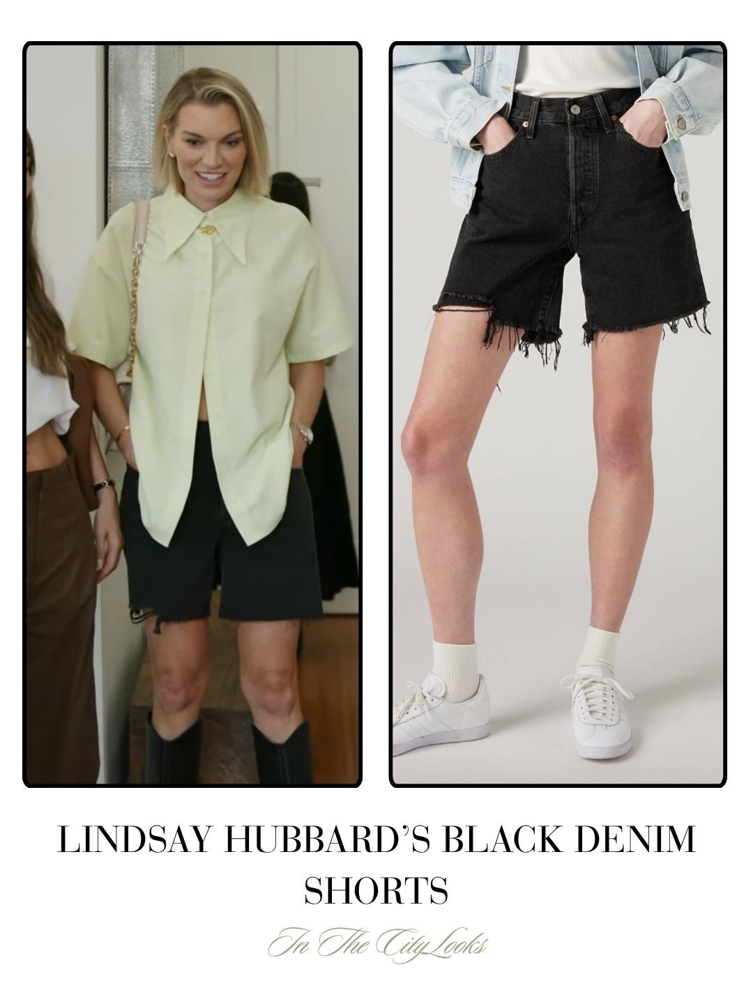 Lindsay Hubbard’s Black Denim Shorts