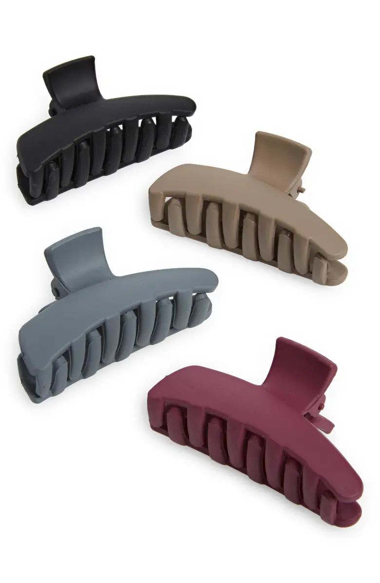 Assorted 4-Pack Small Matte Jaw Hair Clips | Nordstrom
