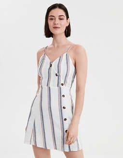 AE Asymmetric Button Front Dress | American Eagle Outfitters (US & CA)