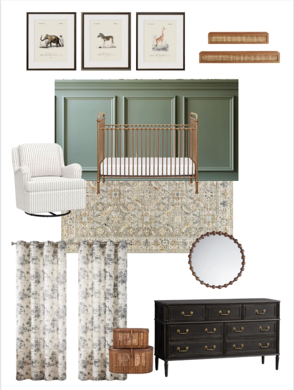 Timeless and traditional safari nursery