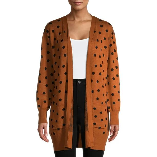 Heart N Crush Women's Dot Patterned Cardigan | Walmart (US)