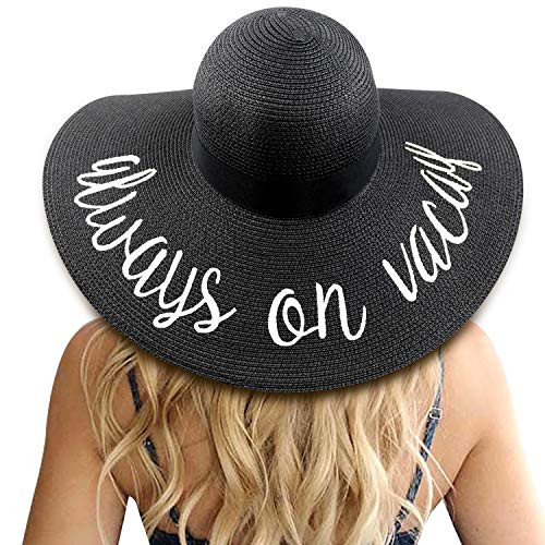DRESHOW Big Straw Sun Hats for Women Floppy Foldable Roll up Beach Cap Sun Hat UPF 50+ Vacation H... | Amazon (US)