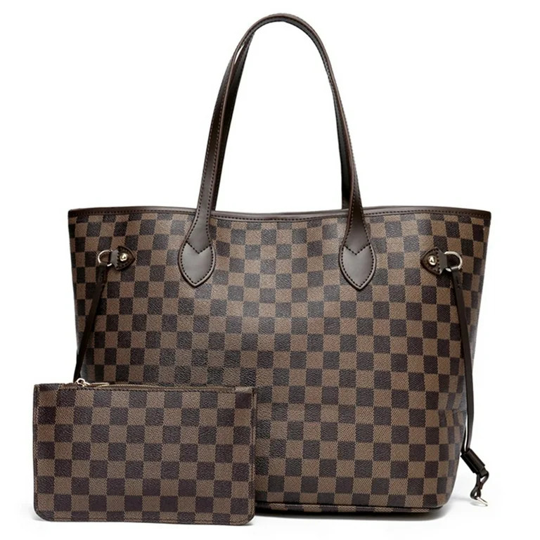 Sexy Dance Handbag For Womens Checkered Tote Bag PU Vegan Leather Satchel Shoulder Bag with Inner... | Walmart (US)