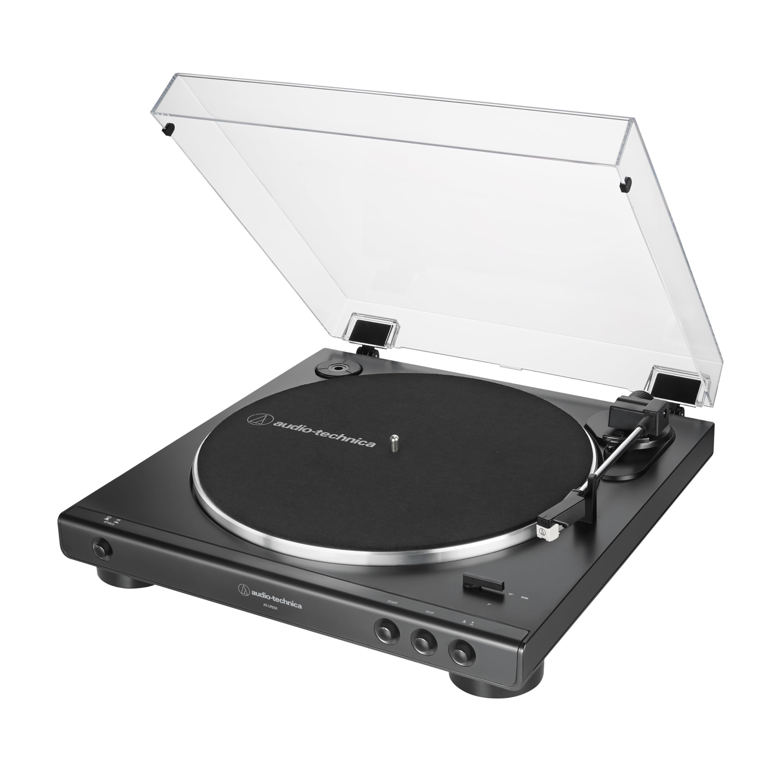 Audio-Technica AT-LP60X-BK Fully Automatic Belt-Drive Stereo Turntable, Black, Hi-Fi, 2 Speed, Du... | Amazon (US)
