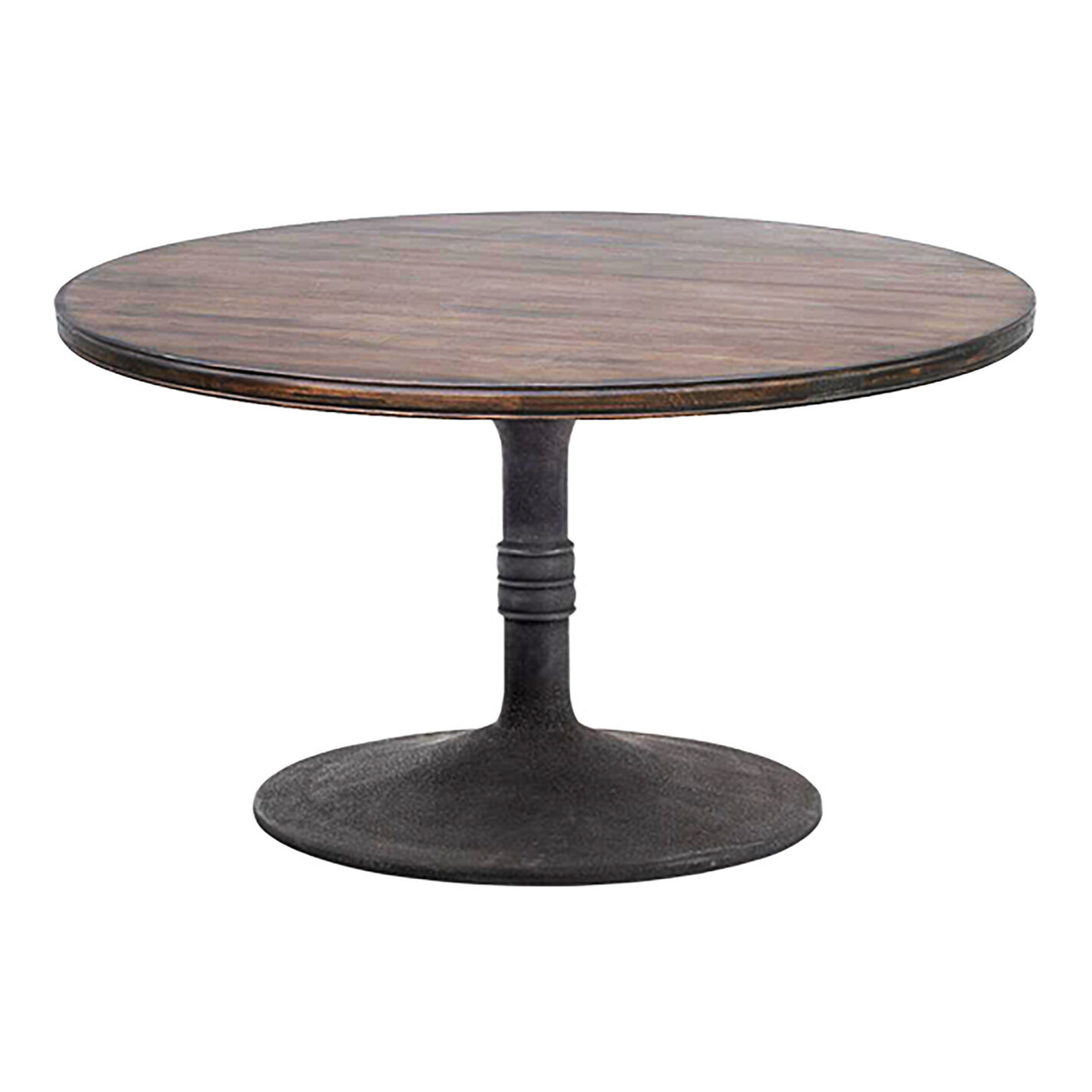 Sienna Round Reclaimed Pine and Iron Dining Table 48 Inch | World Market