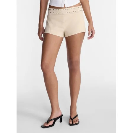 No Boundaries Studded Micro Shorts, 1.5'' Inseam, Women's Sizes XXS-XXL | Walmart (US)