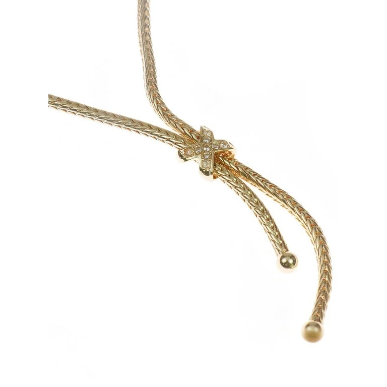 Time and Tru Gold Y Lariat Necklace with Stone (Women's) | Walmart (US)