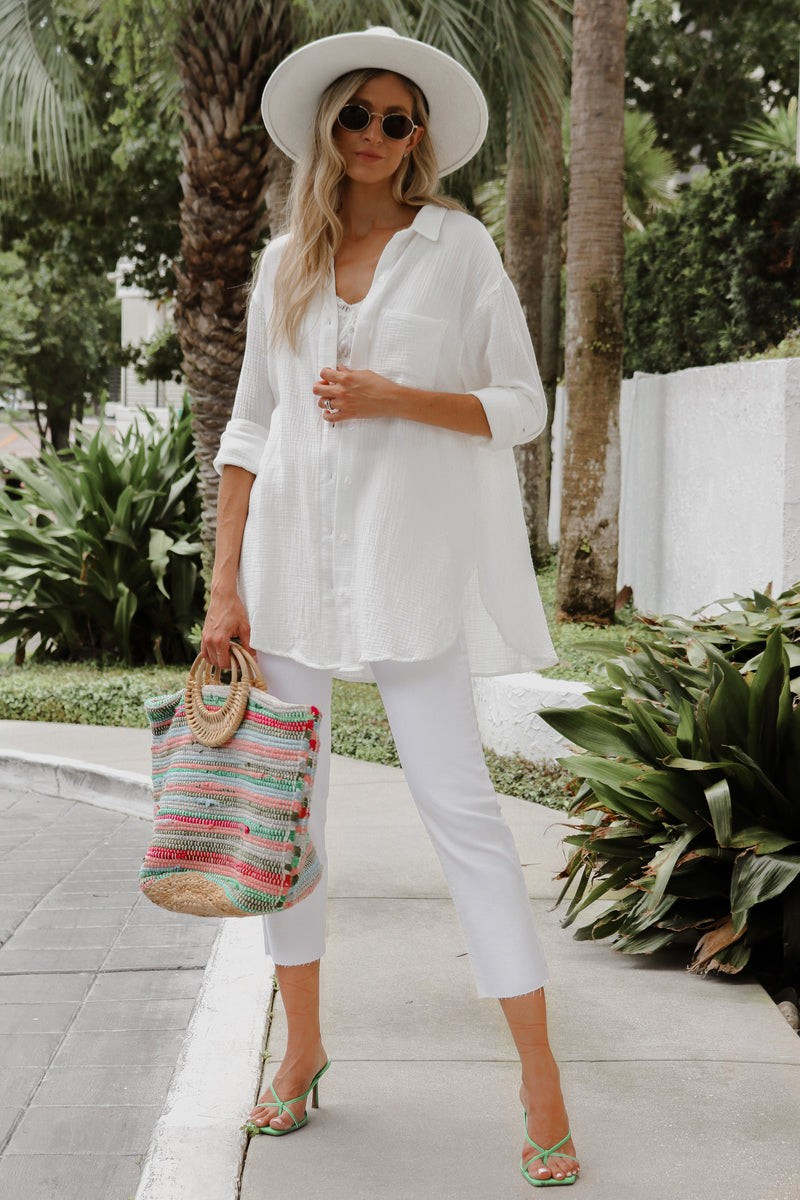 Steadfast Shirt in White | lauren nicole