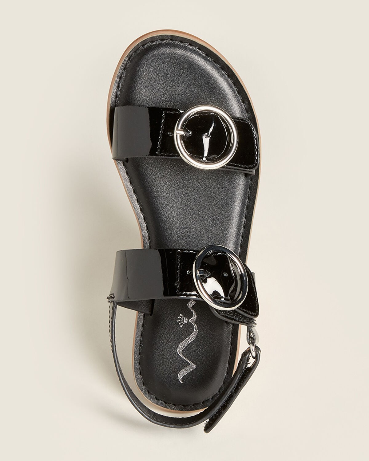 (Kids Girls) Black Brunny Patent Flat Sandals | Century 21 Department Stores