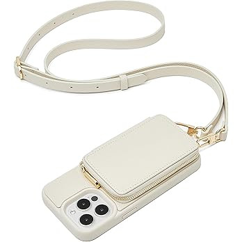 ZVE iPhone 13 Pro Crossbody Wallet Case, Zipper Leather Phone Case with RFID Blocking Card Holder... | Amazon (US)