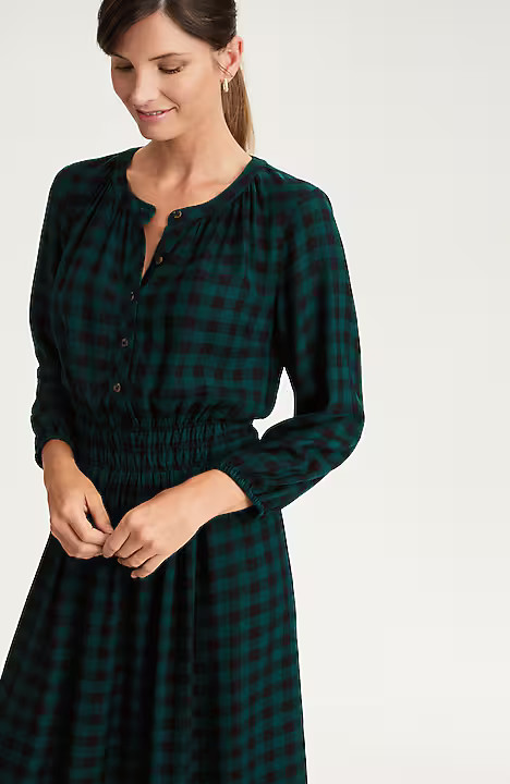 Plaid A-Line Dress | J. Jill