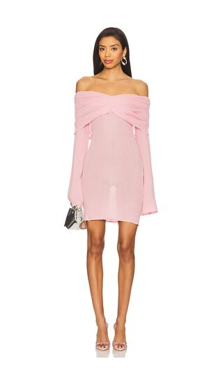 SEROYA Xen Knit Mini Dress in Blush. - size M | Revolve Clothing (Global)