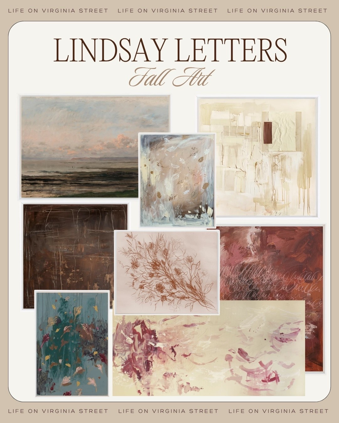 Lindsay letters fall art 😍

lindsay letters, lindsay letters art, lindsay letters fall art, lindsay letters fall collection, lindsay letters artwork, lindsay letters canvas art, fall wall art, autumn wall art, fall artwork, autumn artwork, seasonal wall art, fall home decor, autumn home decor, fall decorating ideas, fall home inspiration, fall living room decor, fall bedroom art, fall entryway art, fall dining room art, fall kitchen art, fall mantel art, fall gallery wall, fall landscape art, autumn landscape art, fall landscape painting, autumn landscape painting, vintage landscape art, vintage inspired art, painterly wall art, abstract landscape art, impressionist landscape art, pastoral landscape art, countryside art, nature inspired art, botanical art, floral wall art, fall floral art, moody landscape art, moody wall art, warm neutral art, earthy wall art, brown wall art, rust wall art, burgundy wall art, olive green art, muted landscape art, cozy fall decor, elevated fall decor, timeless fall decor, collected home decor, vintage inspired fall decor, traditional fall decor, modern traditional decor, transitional home decor, English country decor, European inspired decor, heirloom style decor, cottage inspired decor, organic modern decor, designer wall art, statement wall art, oversized wall art, large canvas art, framed canvas art, canvas print, framed art, living room wall art, artwork above sofa, fireplace art, mantel artwork, console table art, entryway wall art, bedroom wall art, dining room wall art, kitchen wall art, gallery wall art, seasonal artwork, fall home refresh, cozy home decor, moody fall home, warm fall colors, autumn color palette, McGee and Co inspired, Amber Interiors inspired, Pottery Barn inspired, Arhaus inspired, Ralph Lauren Home inspired, designer inspired home, designer look for less

#LTKHome #LTKSeasonal