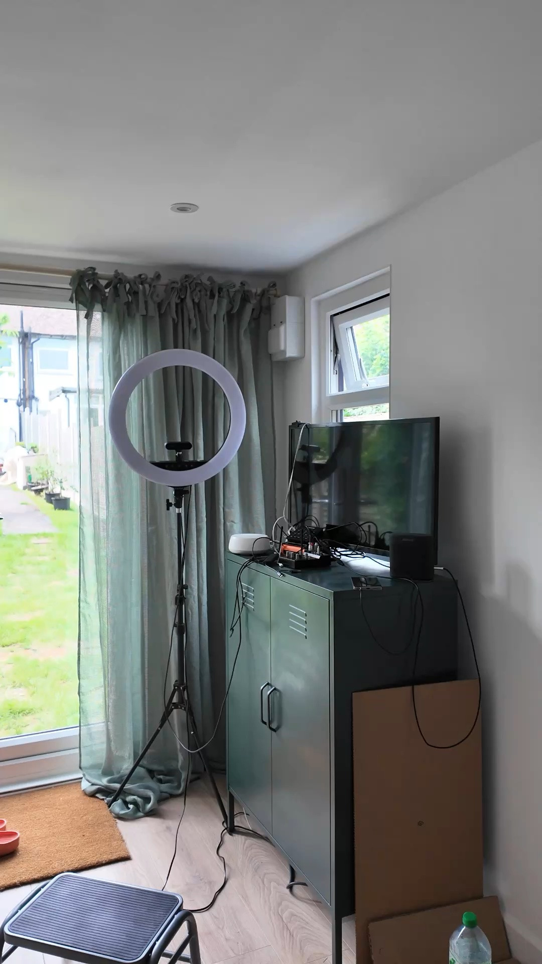 Working on my garden studio! Curtain rail and curtains up. Locker repainted. Mat in place. Progress 🙌🏾

#LTKuk #LTKhome #LTKsummer