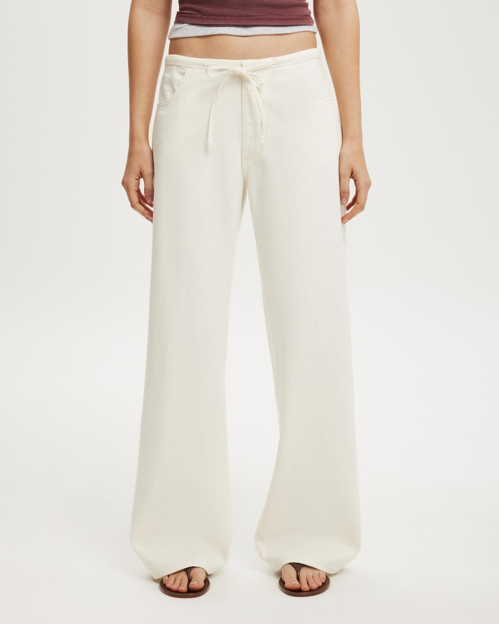 Cotton On - Lyocell Wide Pants - Pants (Paper Plane) Lyocell Wide Pants | THE ICONIC (AU & NZ)