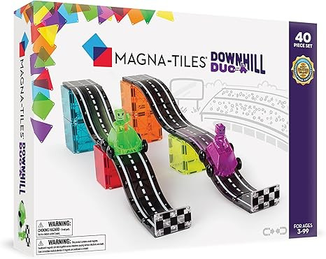 MAGNA-TILES Downhill Duo 40-Piece Magnetic Construction Set, The Original Magnetic Building Brand | Amazon (US)