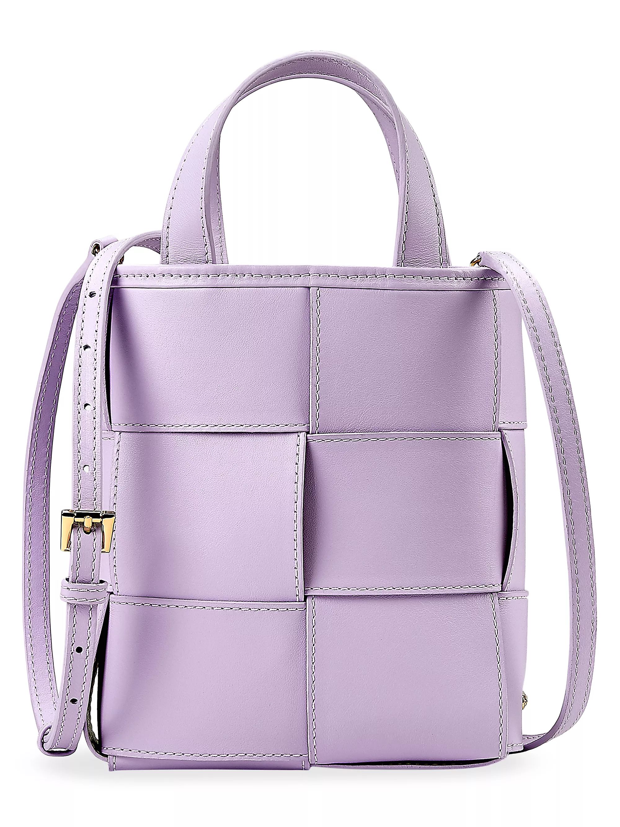 Mini Chloe Woven Leather Shopper Tote Bag | Saks Fifth Avenue