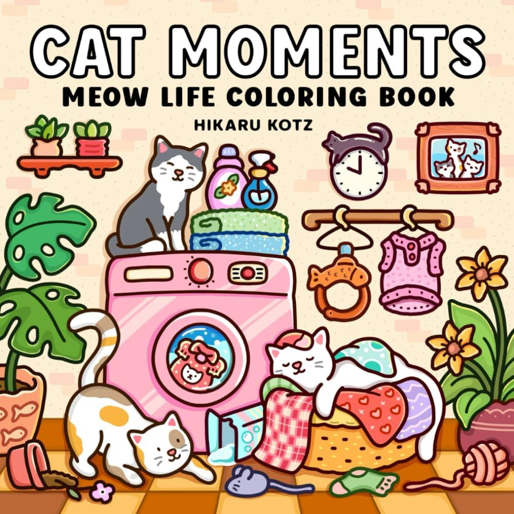 Cat Moments: Meow Life Coloring Book for Adults and Teens (Cat & Dog Coloring Book) | Amazon (US)