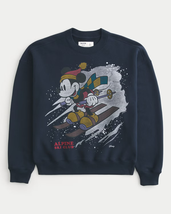 Boxy Mickey Mouse Graphic Sweatshirt | Hollister (US)