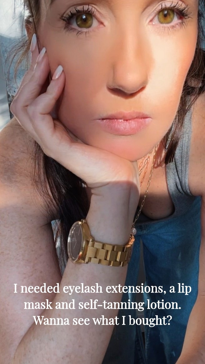 I needed to get some eyelash extensions, lip mask and some tanning cream. I had an event this weekend and wanted to look my absolute best. 

A quick trip to my local Sephora and I was good to go!! 

What I bought?

Tanning wipes
Eyelashes 
Lip mask and lip balm 

Confession - My son’s gf tried to teach me how to use eyelashes but I just can’t get the hang of it. Grateful she was kind enough to help me put these lashes on. 

#ltkunder100
#ltkunder50
#sephora
#beautyhaul

#LTKpartywear #LTKbeauty #LTKcanada