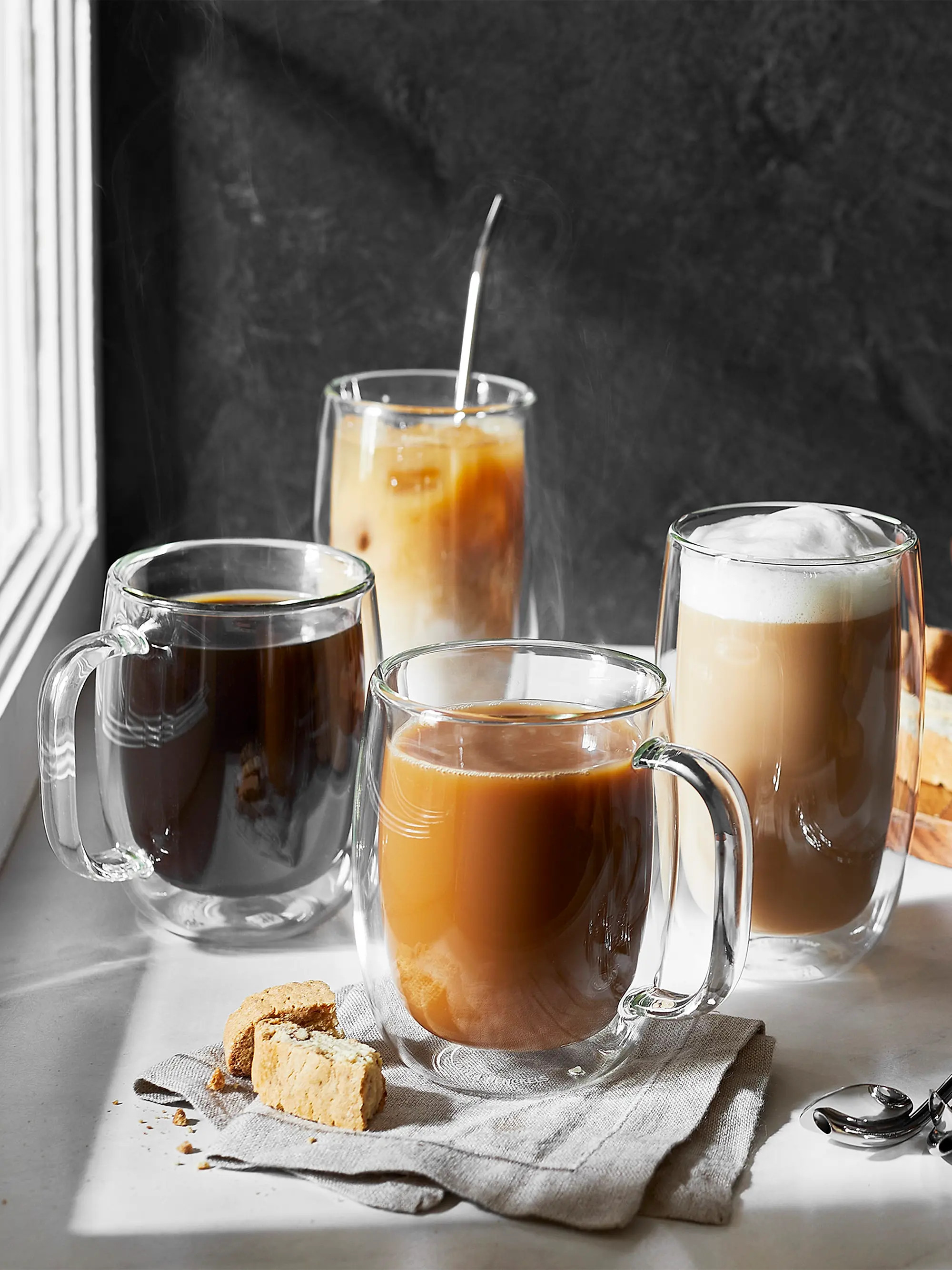 Sorrento Double Wall Coffee & Beverage 9-Piece Glassware Set | Saks Fifth Avenue