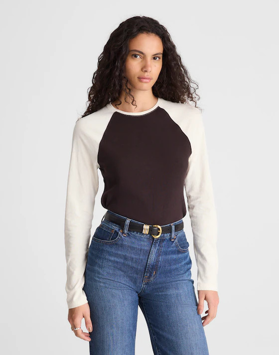 Baseball Long-Sleeve Tee in Vintage Jersey | Madewell