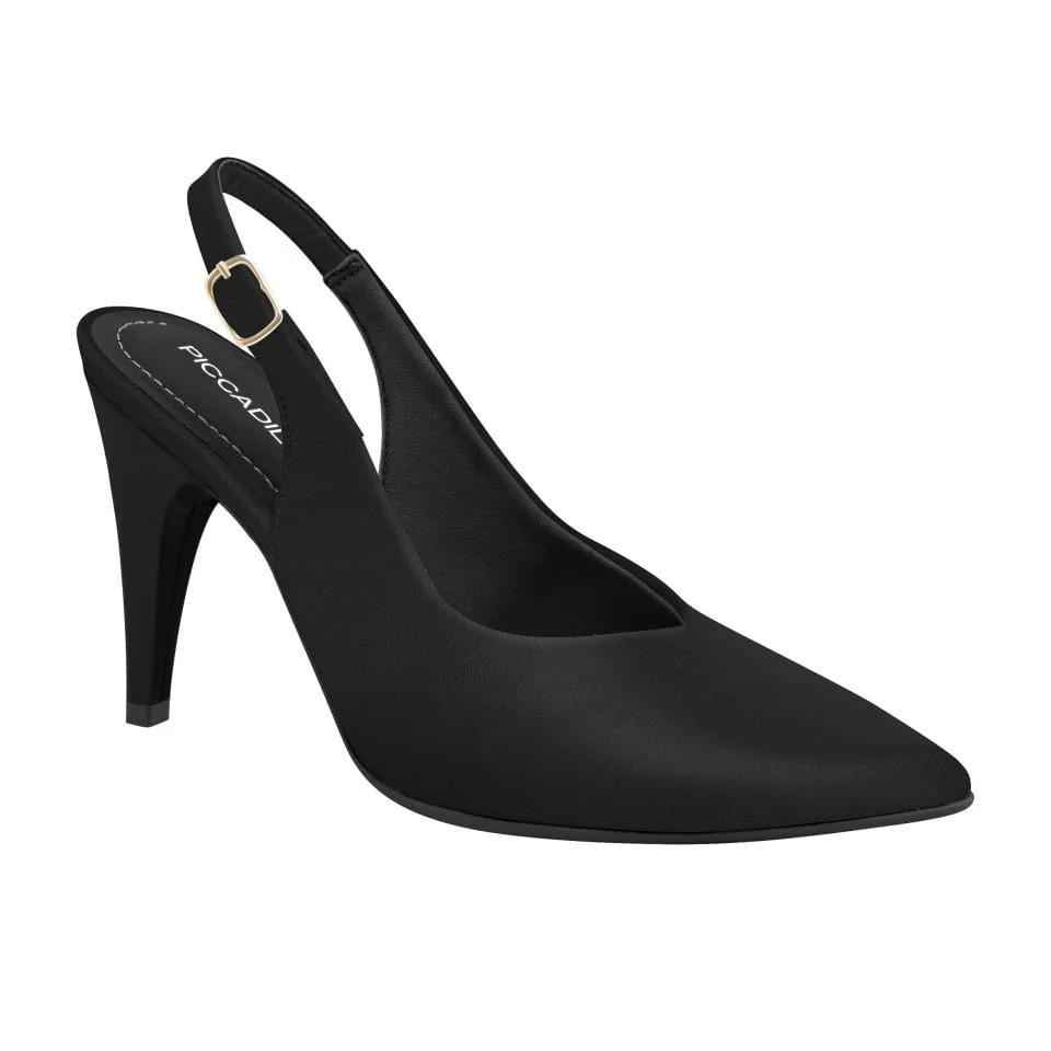 Slingback Piccadilly Silvana Salto Alto Preto | Renner (BR)