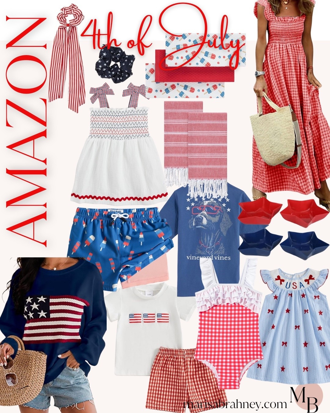 Red white and CUTE 🇺🇸 Loving these festive 4th of July Amazon finds #amazonfinds #amazonstyle #4thofjuly #amazon4thofjuly