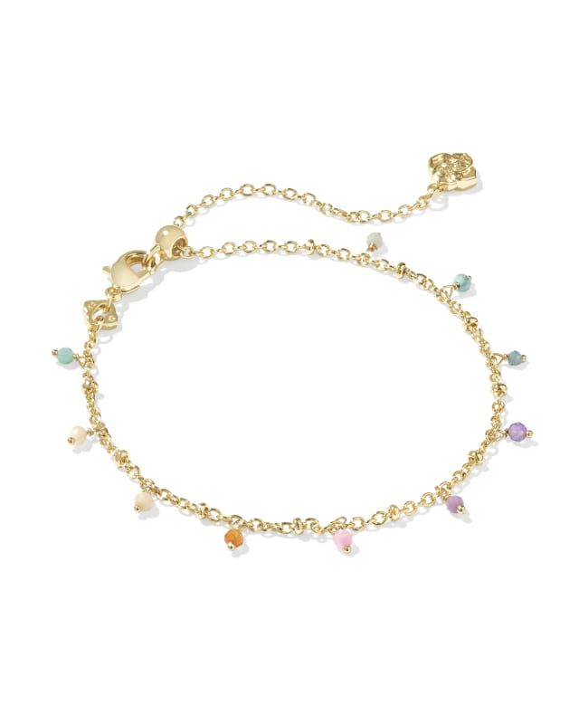 Camry Gold Beaded Delicate Chain Bracelet in Pastel Mix | Kendra Scott | Kendra Scott