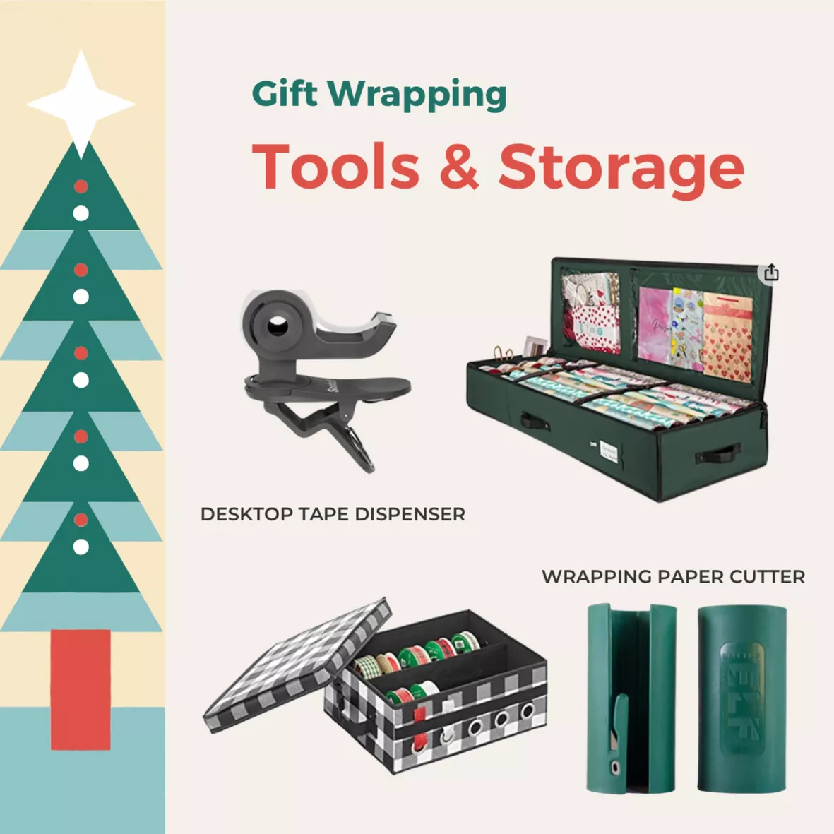 Gift Wrap Cutters, Tissue Paper Racks