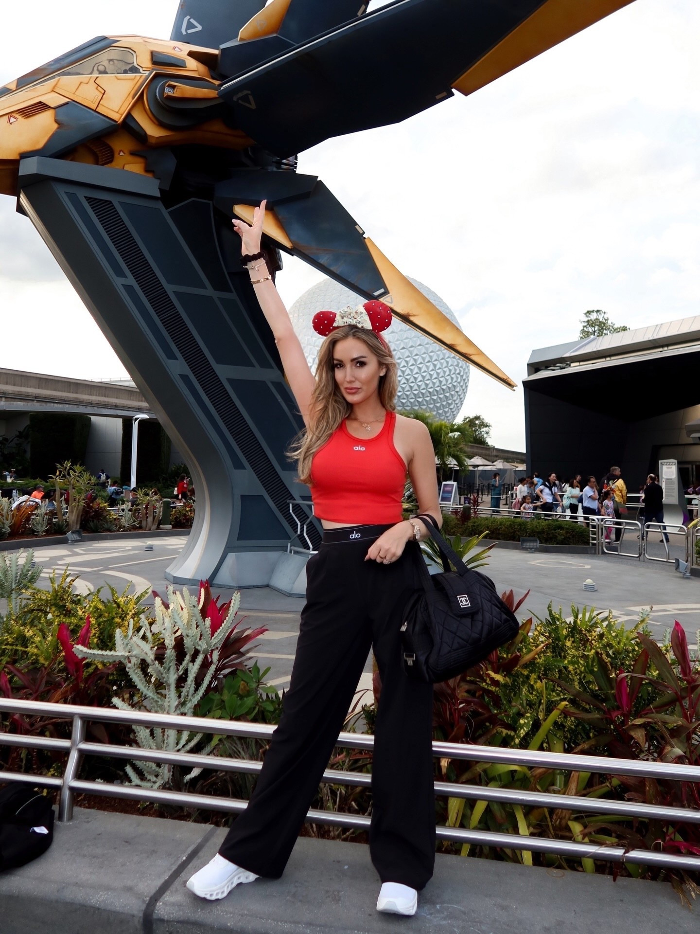 Accidentally took Travis on the Guardians of the Galaxy ride and didn’t realize it was a roller coaster in the dark 😂😭 lol he’s still recovering oops (swear I didn’t know) but it was definitely my personal fav wow oh and they play this song for a good part of it really mixing in a laugh and a spin! wow im gonna getcha getcha getcha getcha sorry honey! @teestein 😂❤️#thrillseeker #guardiansofthegalaxy #epcot #alo