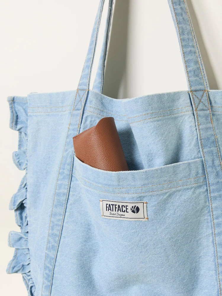 FatFace Astrid Light Denim Frill Tote | Next EU