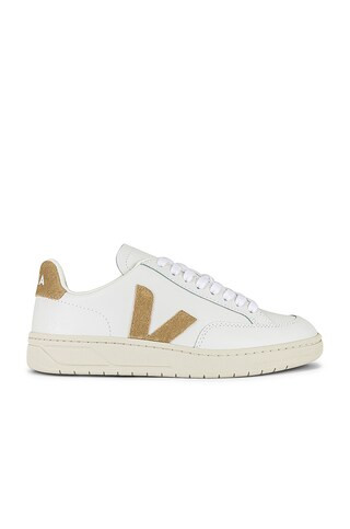 Veja V-12 Sneaker in Extra White & Dune from Revolve.com | Revolve Clothing (Global)